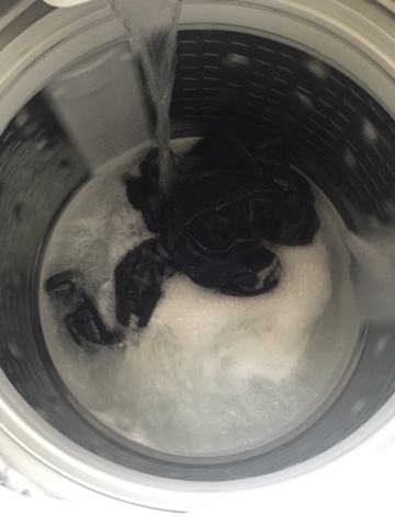 resolute710　洗濯機で洗っている写真