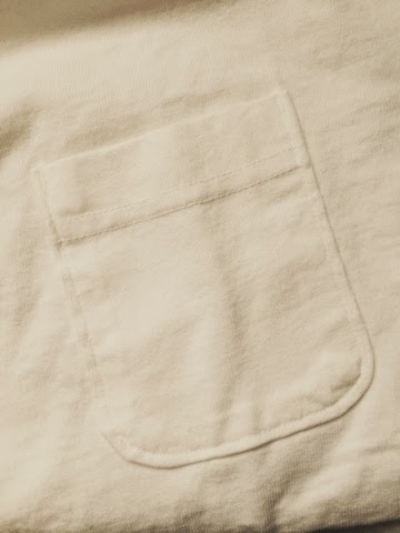 白いポケットTシャツ チャンピオンT1011　ポケット部分